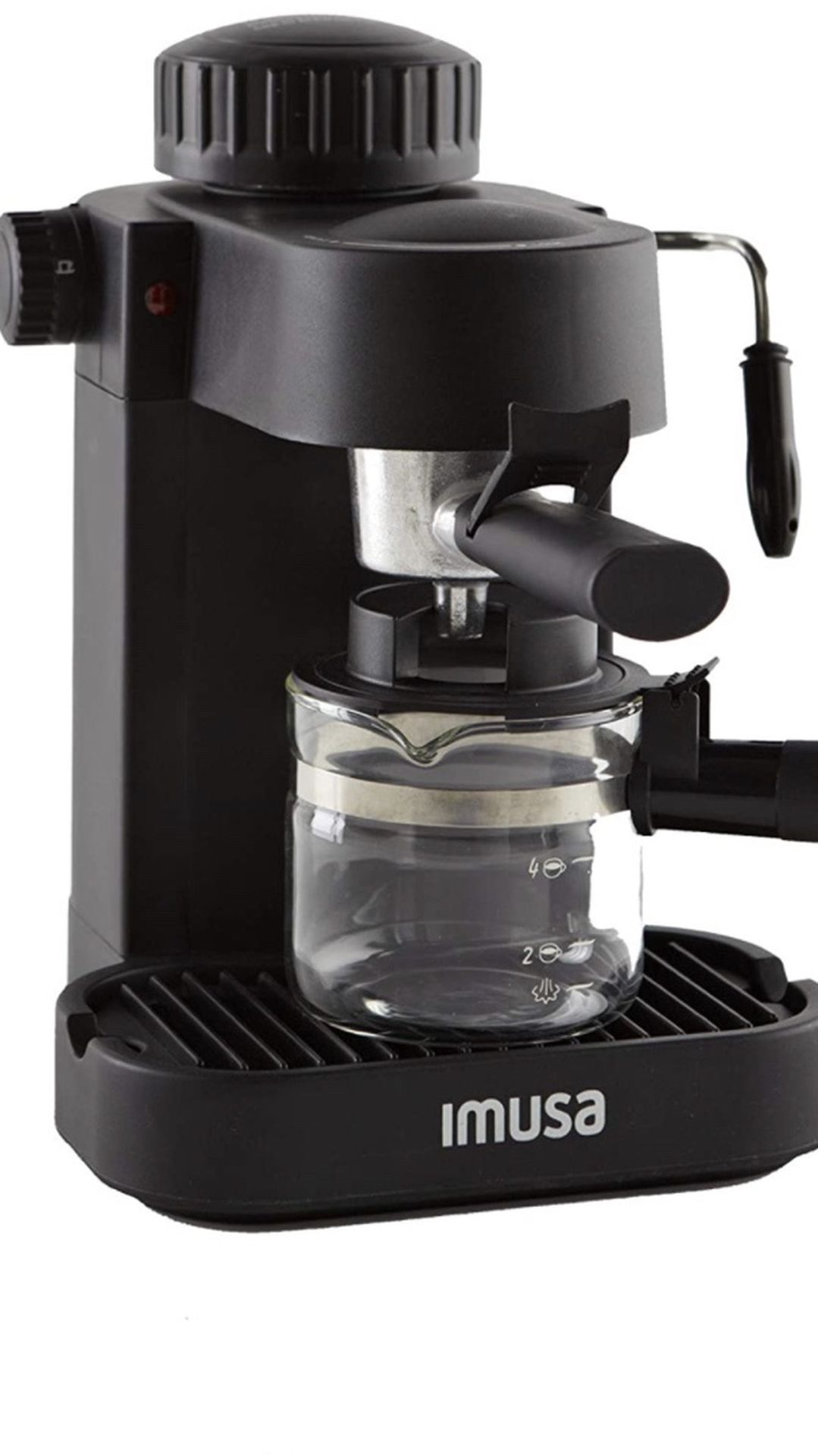 IMUSA USA GAU-18202 4 Cup Espresso/Cappuccino Maker,Black