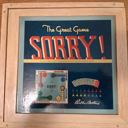 Never Used "Sorry!" Nostalgia Edition Game in Wooden Box