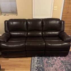 Pure Leather 3 Seater Sofa