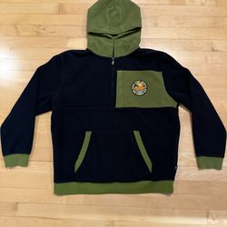 Vans black and green zip up hoodie