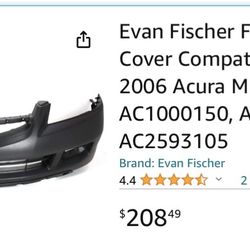 Bumper Cover Compatible with 2004-2006 Acura MDX