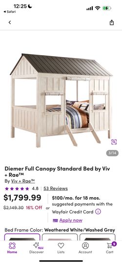 Full Canopy House Bed by Viv & Rae ***Mattress Not Included