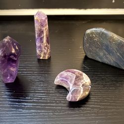 Amethyst and Lab Crystals