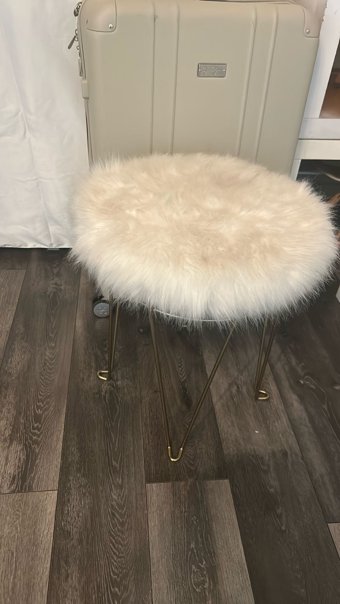 Faux Fur Stool