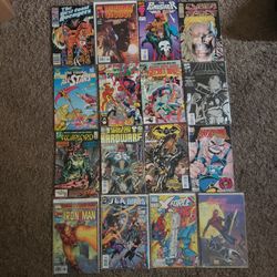 Old comic books DC Spiderman Batman 
