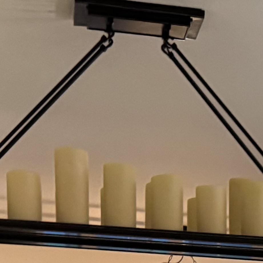 Pillar Candle Dining Chandelier by Restoration Hardware in Great Condition
