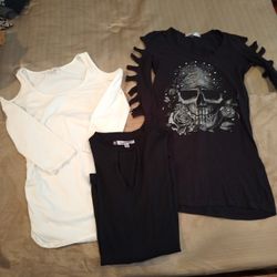 Three Assorted Small Long Sleeve Tops
