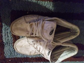 vans white high top skater shoe size 11