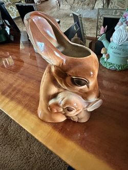 Doe and Fawn Planter Vase