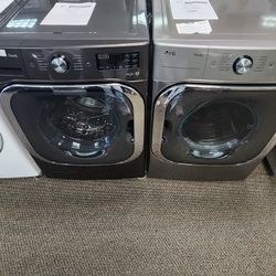 LG Front Load 5.2 cu.ft Washer And 9.0 cu.ft Dryer