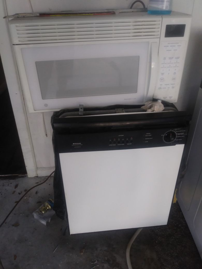 Dishwasher and microwave