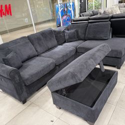 Sectional With Storage Ottoman 🔥🔥🔥
