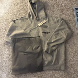 Dark Grey Fear Of God Essentials Hoodie Size Large