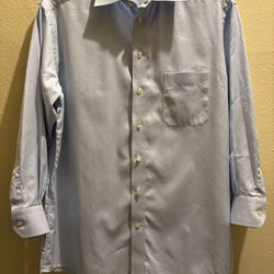 Eton Dress Shirt Contemporary Fit Size 16/41 Blue