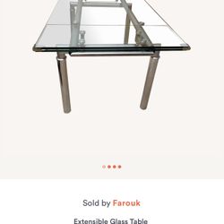 Extensible Glass Table