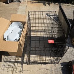 XLarge Pet Crate and Brand New Gravity Feeders