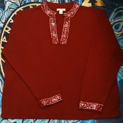 Red Dressbarn Women's Pullover Sweater Size 18/20