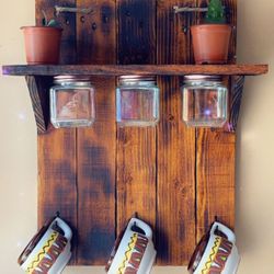 Rustic Wooden Coffee Station 