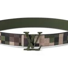 Louis Vuitton LV Mega Pixel 40MM Reversible Belt Green Damoflage Damier 100cm NWT 