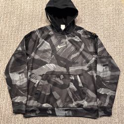 Y2K Center Logo Nike Camouflage Hoodie AOP
