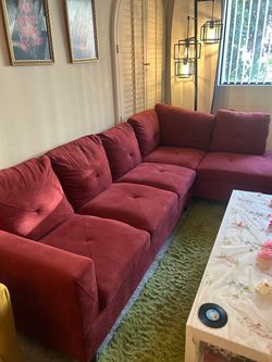 Red sectional/couch