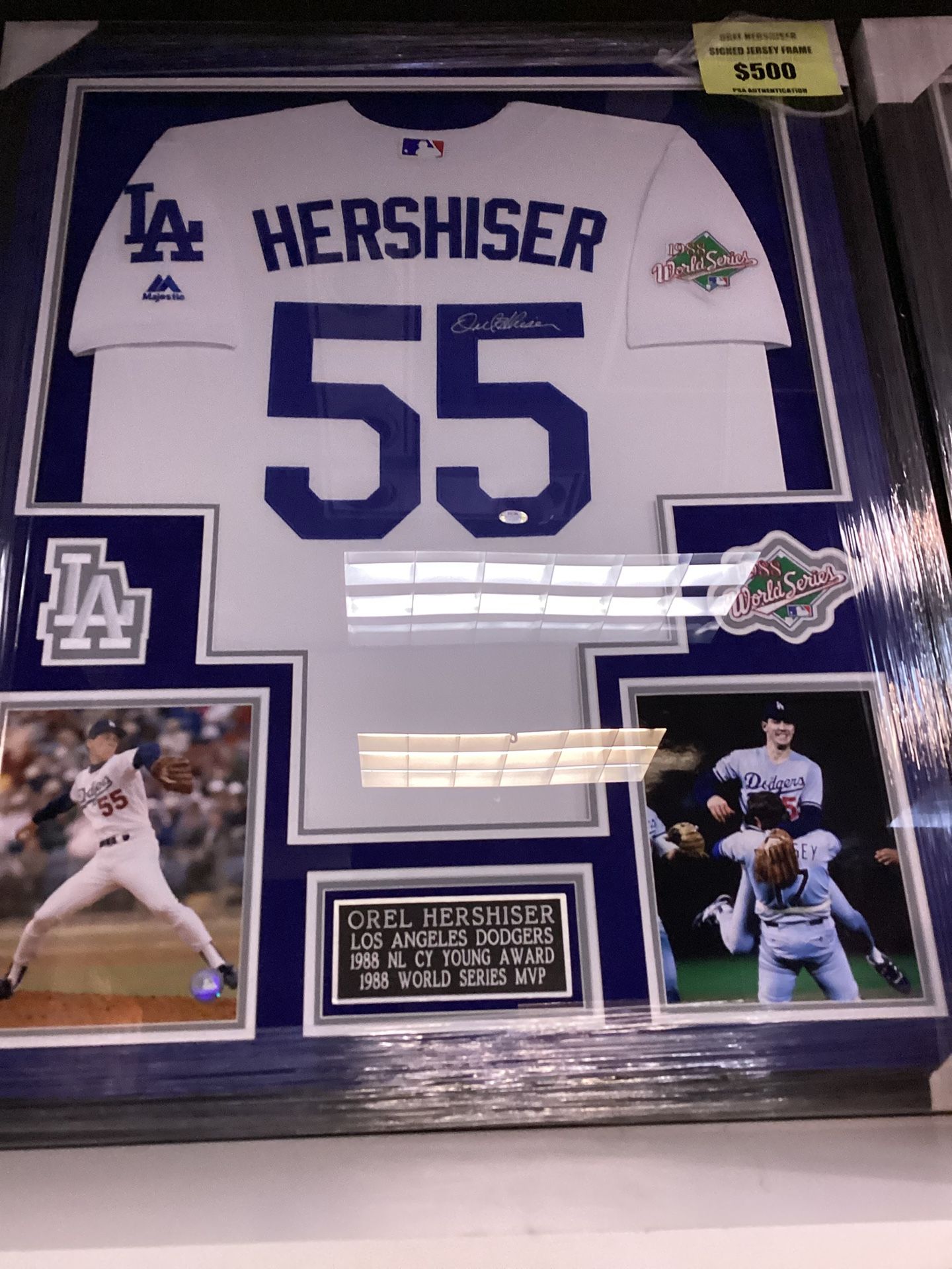 Los Angeles Dodgers Orel Hershiser Autographed Jersey