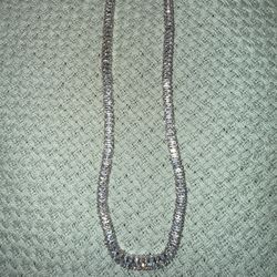💎 GLD Baguette Tennis Chain – White Gold (6mm / 20”)