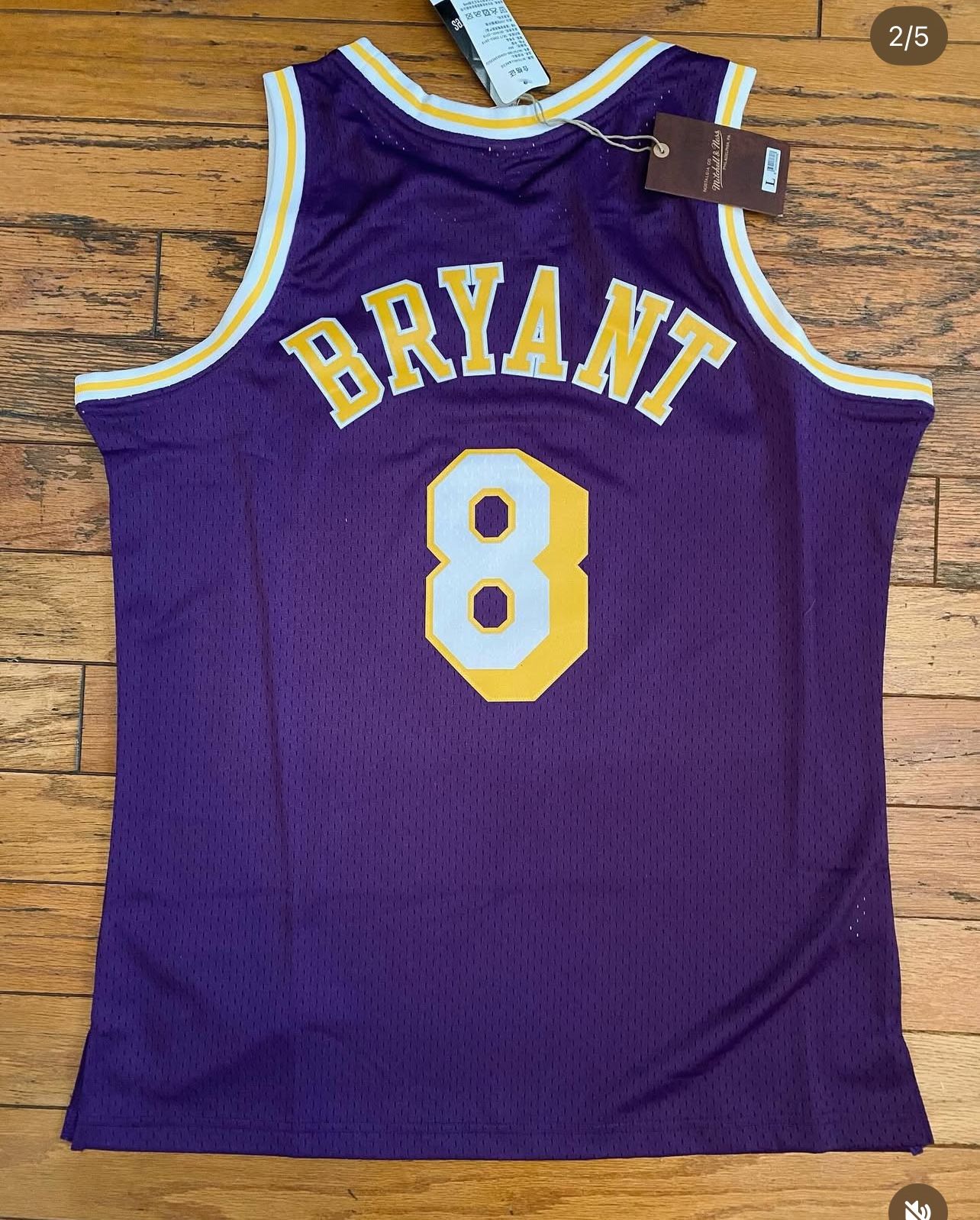 Purple lakers Kobe Bryant Mitchell and Ness Jersey