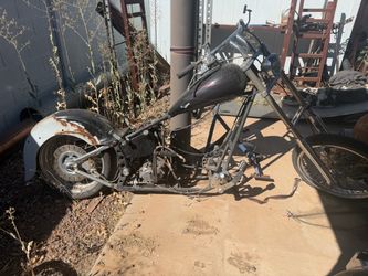 Rolling chopper chassis with early ratchet four speed. $1,500