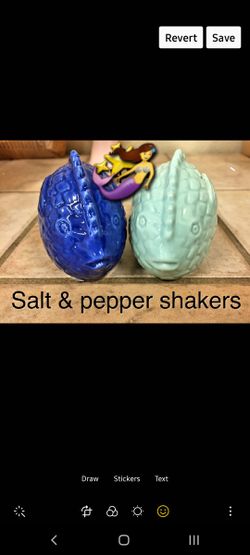 Adorable Ceramic Salt & Pepper Shakers By Magenta [Rae Dunn]