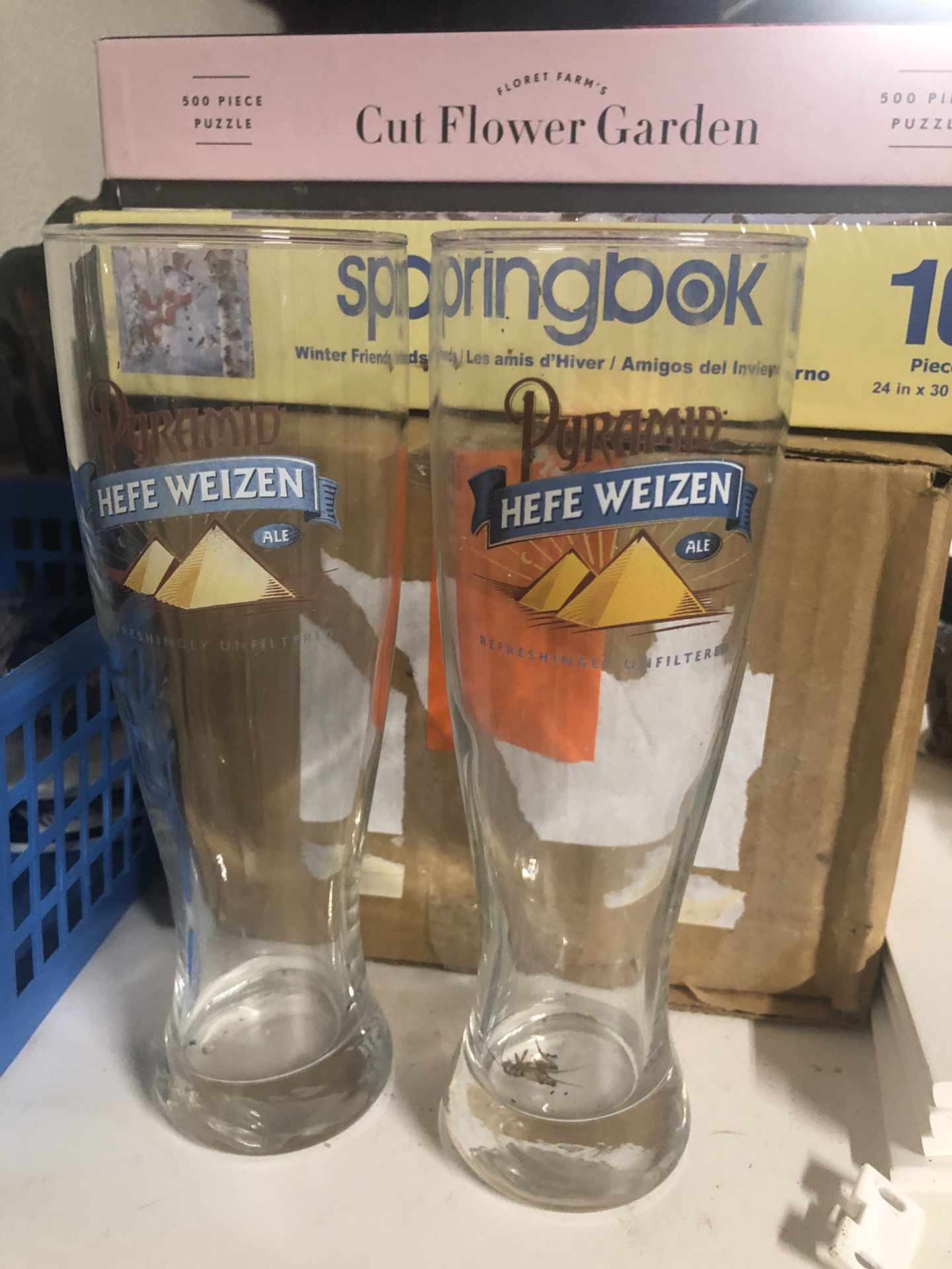 2 Hefe Weizen collectible beer glasses