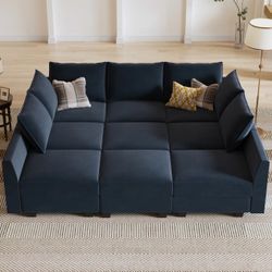 Black Sectional Sofa – Clean, No Stains – Must Go This Week