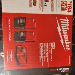 Brand New Milwaukee M12  2.0 batterys 2 pack and kit.