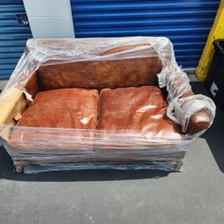Small Leather Couch 