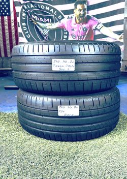 🇺🇸 2 USED TIRES 245/35ZR20 PIRELLI PZERO PZ4 MAX PERFORMANCE USED TIRES 245 35 20