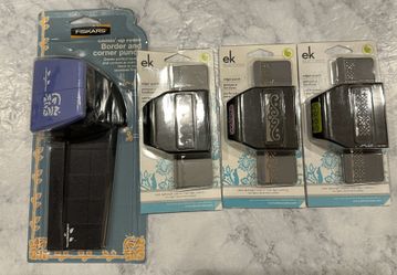 New Lot Of 4 Paper Punches Borders And Corner For Crafting And Scrapbooking