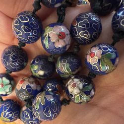 Cloisonné Bead Vintage Necklace 