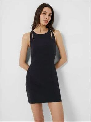 French Connection Women's Buntie Whisper Cut Out Dress, Black, 6 ⭐️NEW WITH TAG⭐️ CYISell