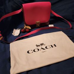 COACH Hutton Saddlebag Colorblock/confetti Multi