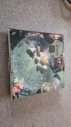 Gibson Crystal Center Piece Dish