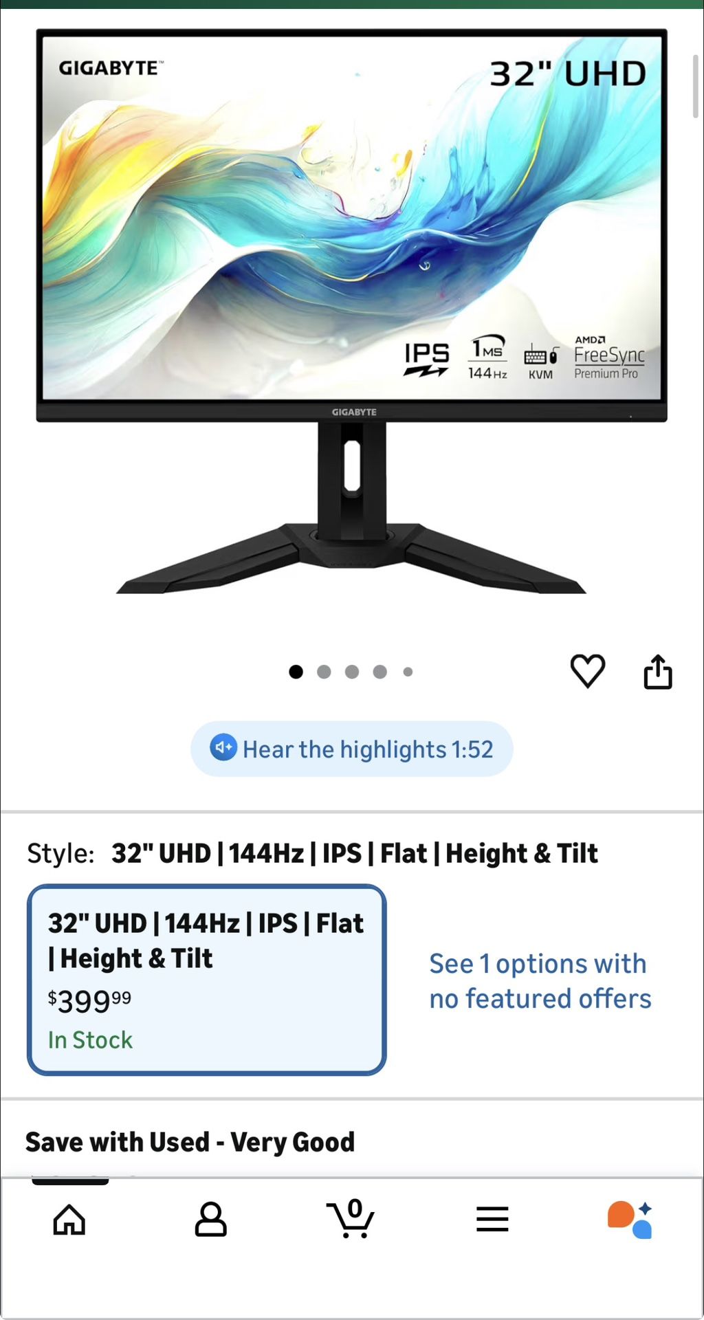 4K Gigabyte Gaming Monitor.