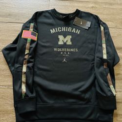 Nike Jordan Michigan Wolverines Dri-Fit On-Field Women’s Sweatshirt DD4386-010