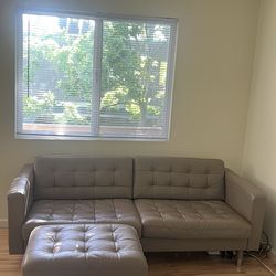 Gray Landskrona Sofa and Ottoman