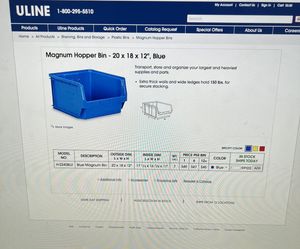 Blue Stackable Storage Bins