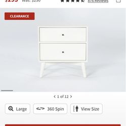 Living Spaces White Night Stand Set