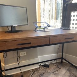 Harless Metal Base Writing Desk