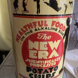 Vintage Tin Container With Advertising 