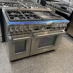 Thermador Pro Grand Stainless Steel 48” Gas Range Stove Double Oven 
