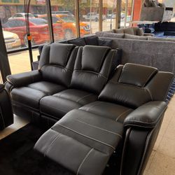 New Grey Black Or Brown Color Sofa Power Recliners Set