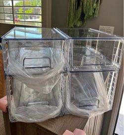 Clear Stackable Storage Drawers